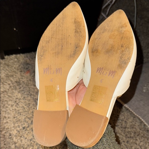 White Studded Mules - Picture 4 of 5
